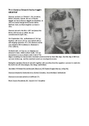 A preview of a PDF biography for Haggitt, Clarence Edward Charles